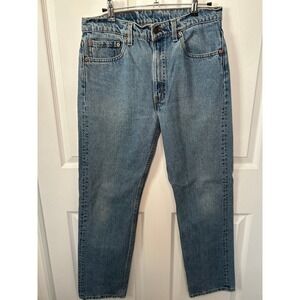 Levi's 505 Jeans Regular Fit Straight Leg Light‎ Wash Denim 34x30